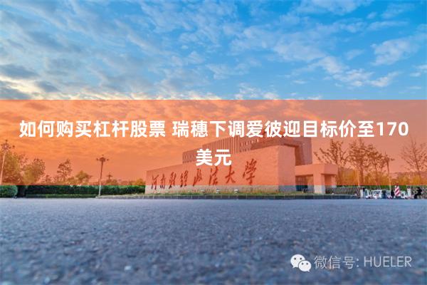 如何购买杠杆股票 瑞穗下调爱彼迎目标价至170美元
