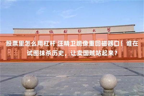 股票里怎么用杠杆 汪精卫跪像重回磁器口！谁在试图抹杀历史，让卖国贼站起来？