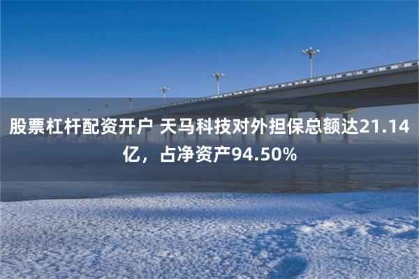 股票杠杆配资开户 天马科技对外担保总额达21.14亿，占净资产94.50%