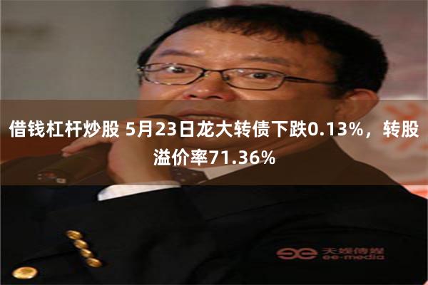借钱杠杆炒股 5月23日龙大转债下跌0.13%，转股溢价率71.36%