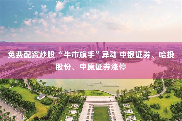 免费配资炒股 “牛市旗手”异动 中银证券、哈投股份、中原证券涨停